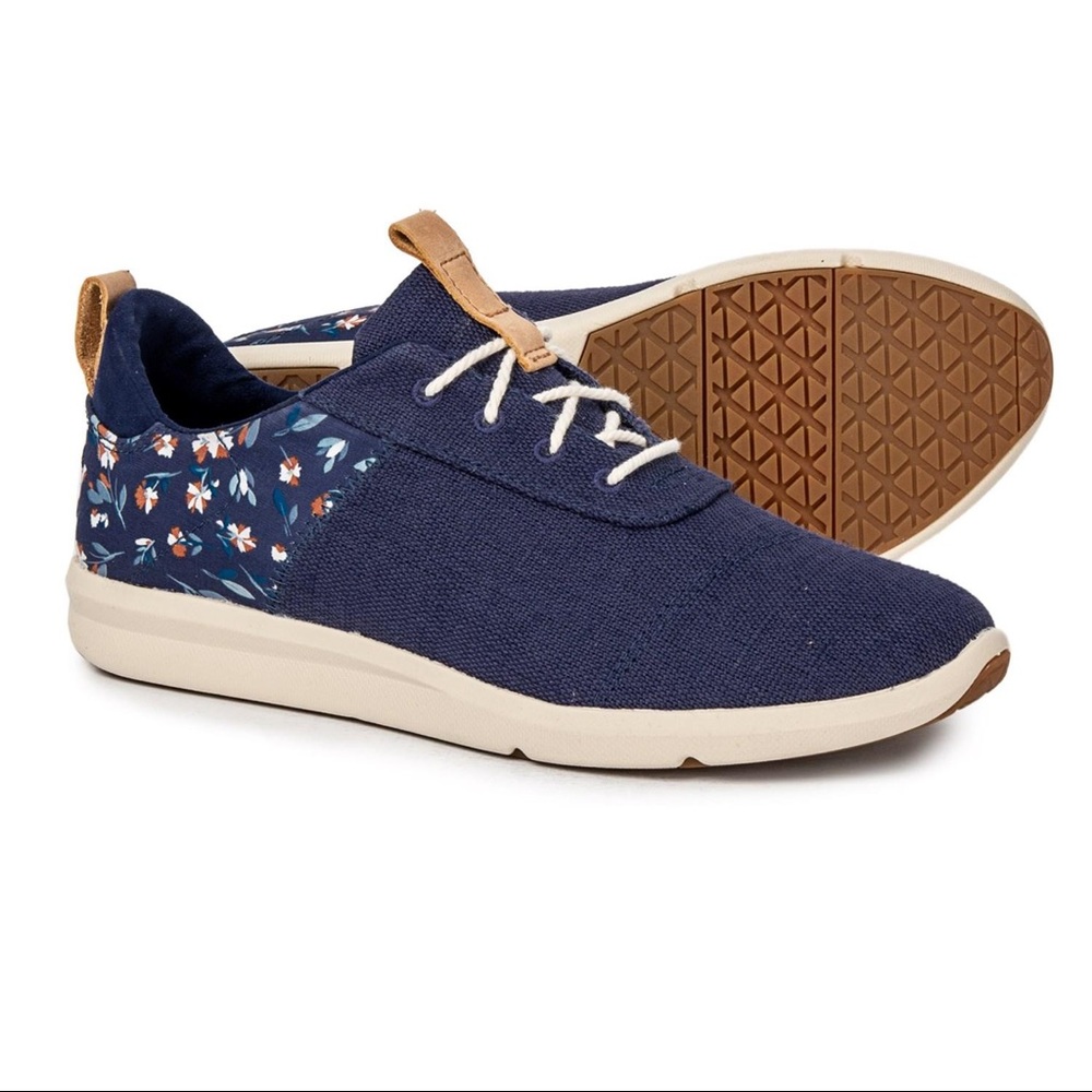 Toms Cabrillo Floral Cobalt Floral Sneakers